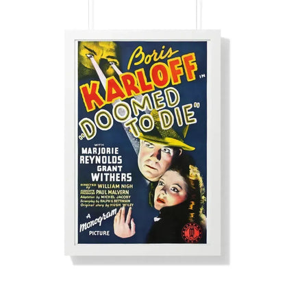 DOOMED TO DIE 1980 - Framed Movie Poster 20" x 30" White - The Sticker Space