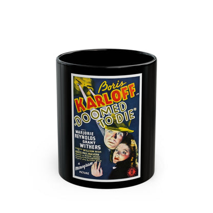 DOOMED TO DIE 1980 Movie Poster - Black Coffee Mug-11oz-The Sticker Space