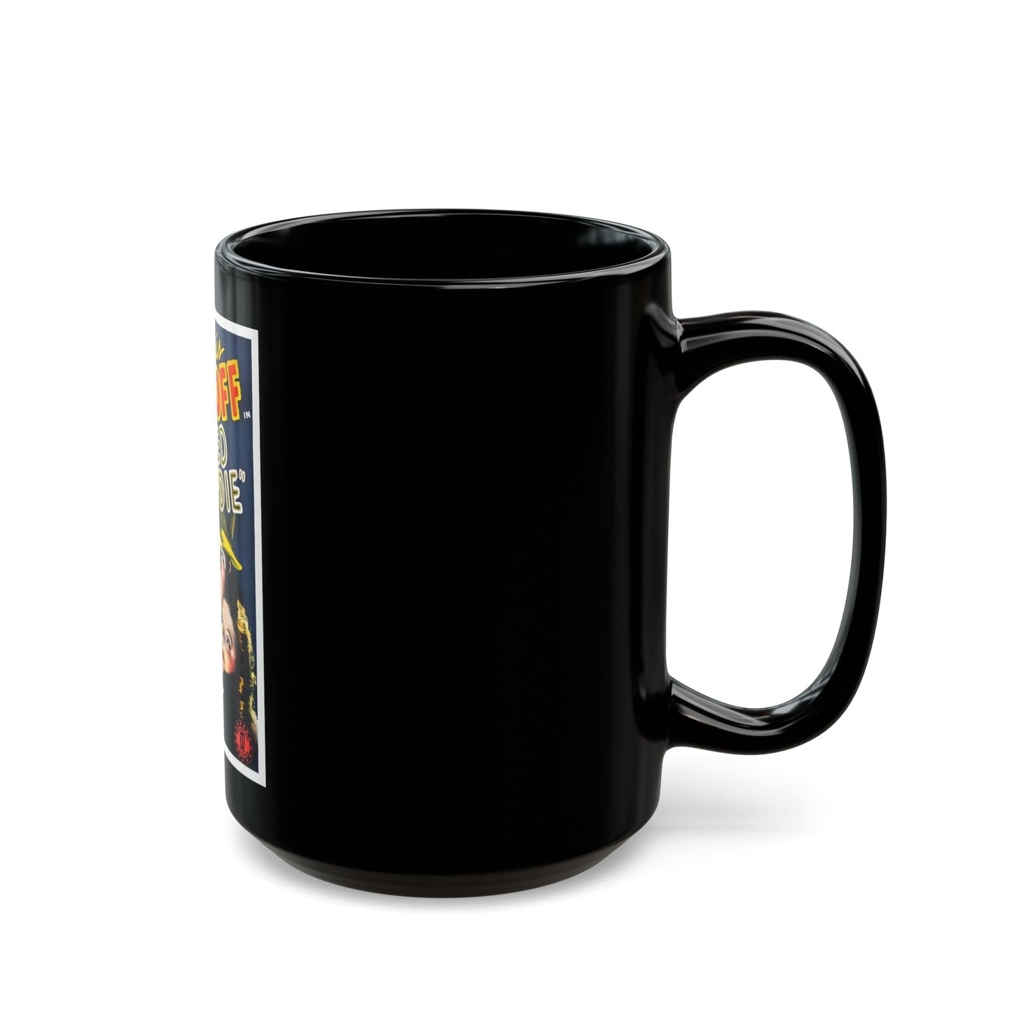 DOOMED TO DIE 1980 Movie Poster - Black Coffee Mug-The Sticker Space