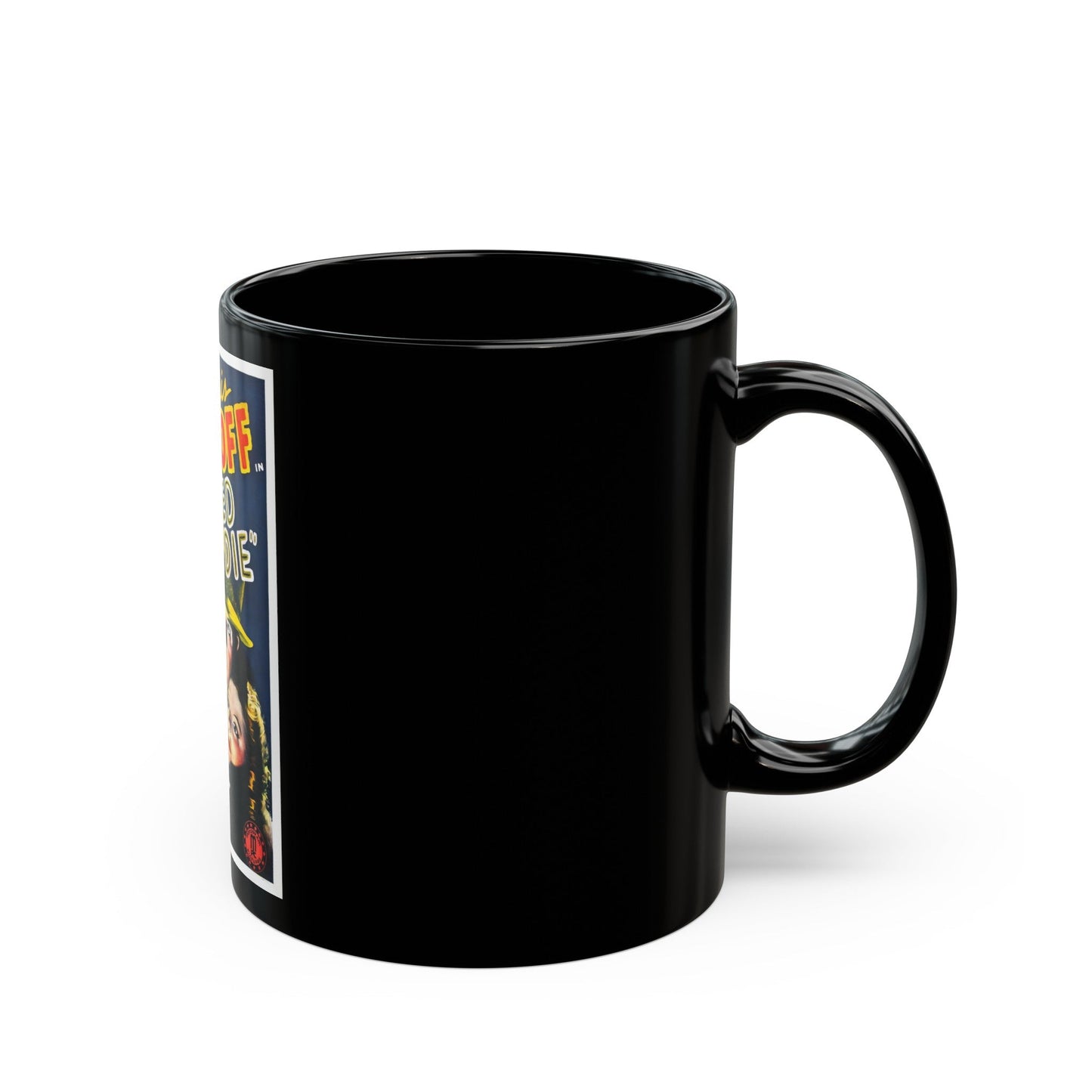 DOOMED TO DIE 1980 Movie Poster - Black Coffee Mug-The Sticker Space