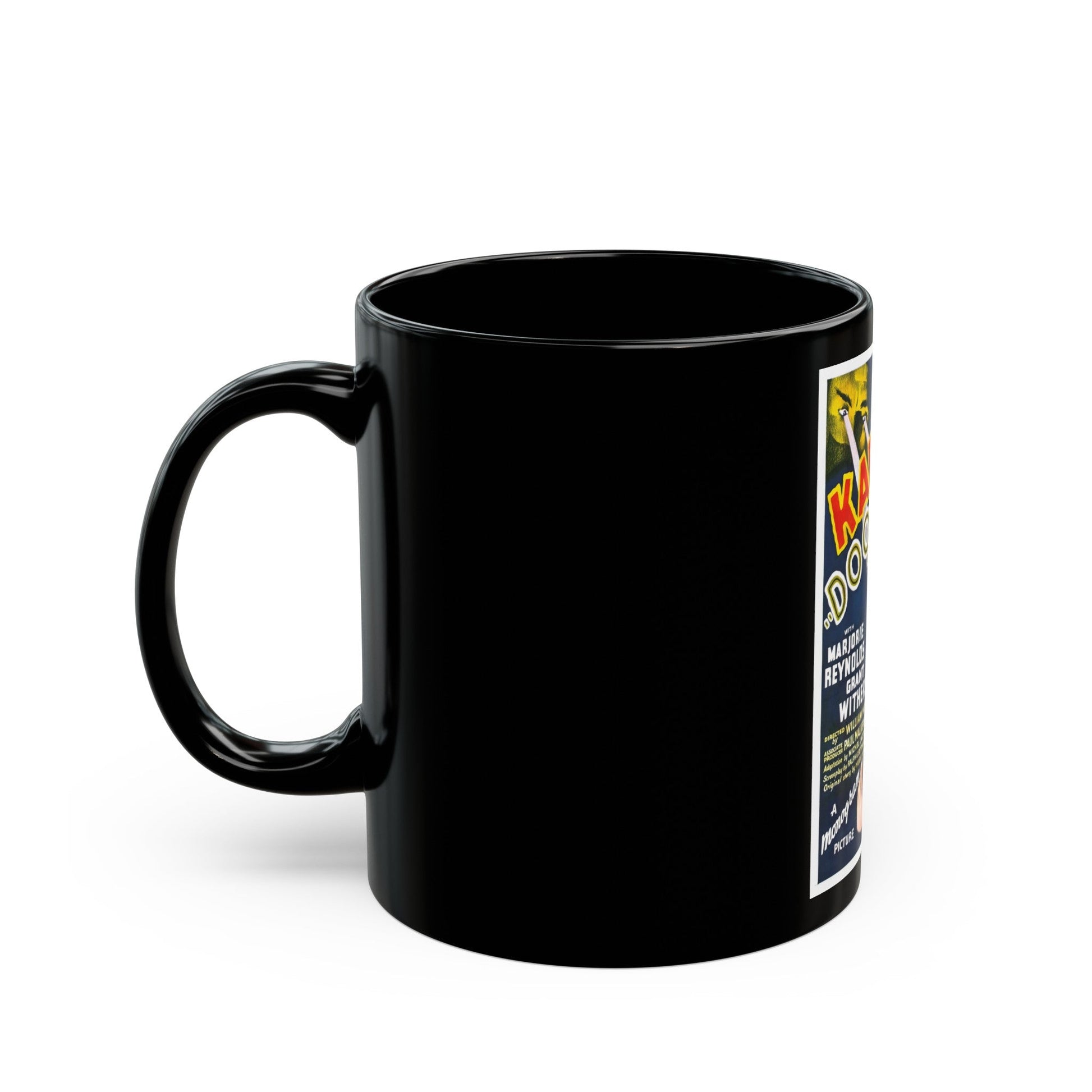 DOOMED TO DIE 1980 Movie Poster - Black Coffee Mug-The Sticker Space