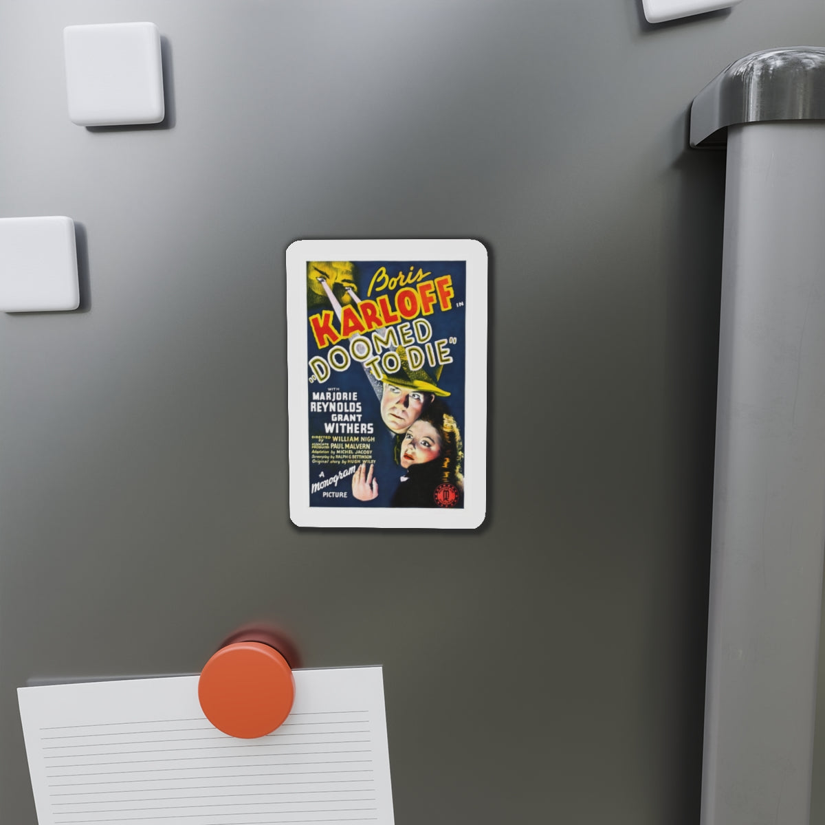 DOOMED TO DIE 1980 Movie Poster - Die-Cut Magnet-The Sticker Space