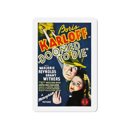 DOOMED TO DIE 1980 Movie Poster - Refrigerator Magnet 3 Inch - The Sticker Space