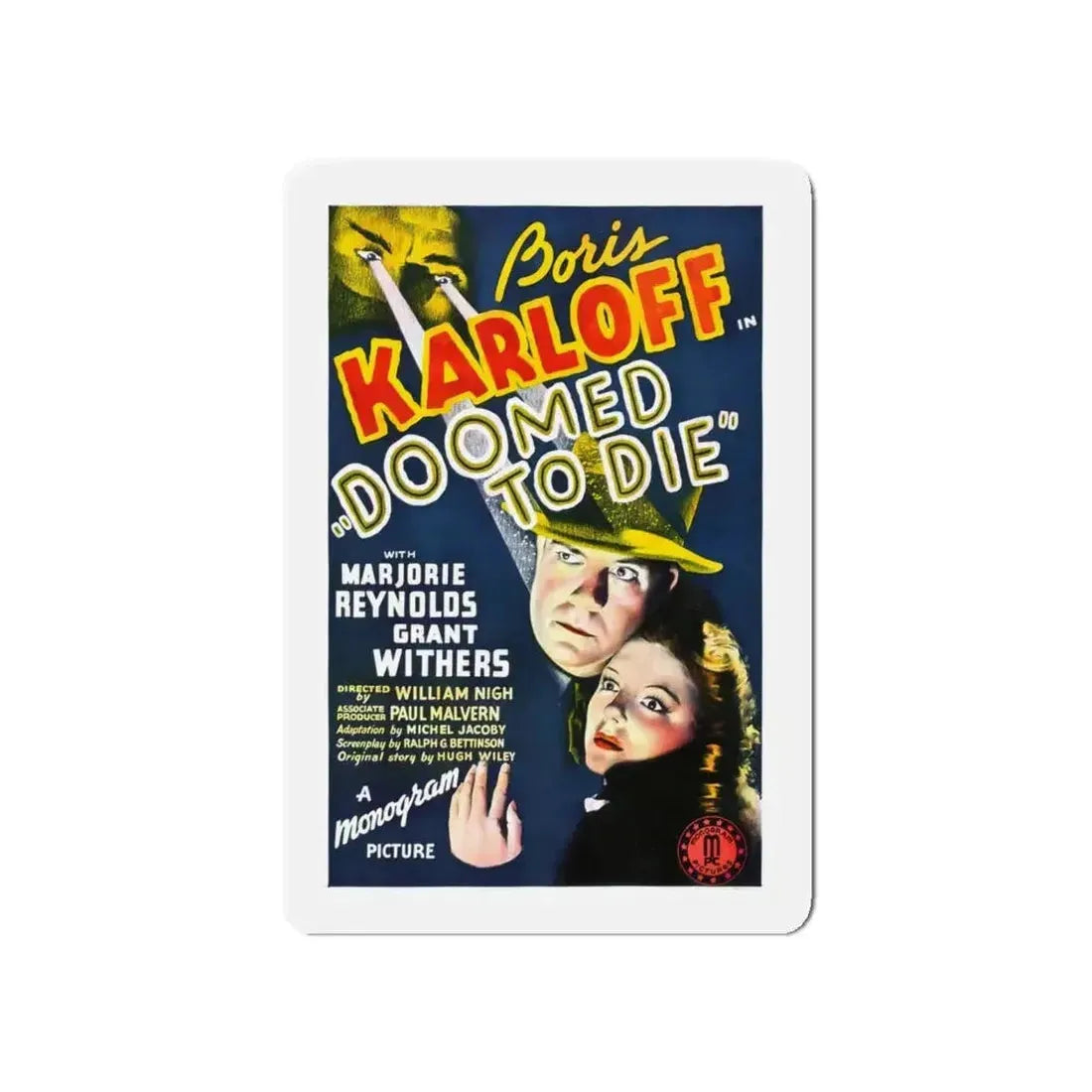 DOOMED TO DIE 1980 Movie Poster - Refrigerator Magnet - The Sticker Space