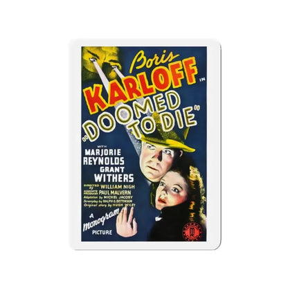 DOOMED TO DIE 1980 Movie Poster - Refrigerator Magnet - The Sticker Space