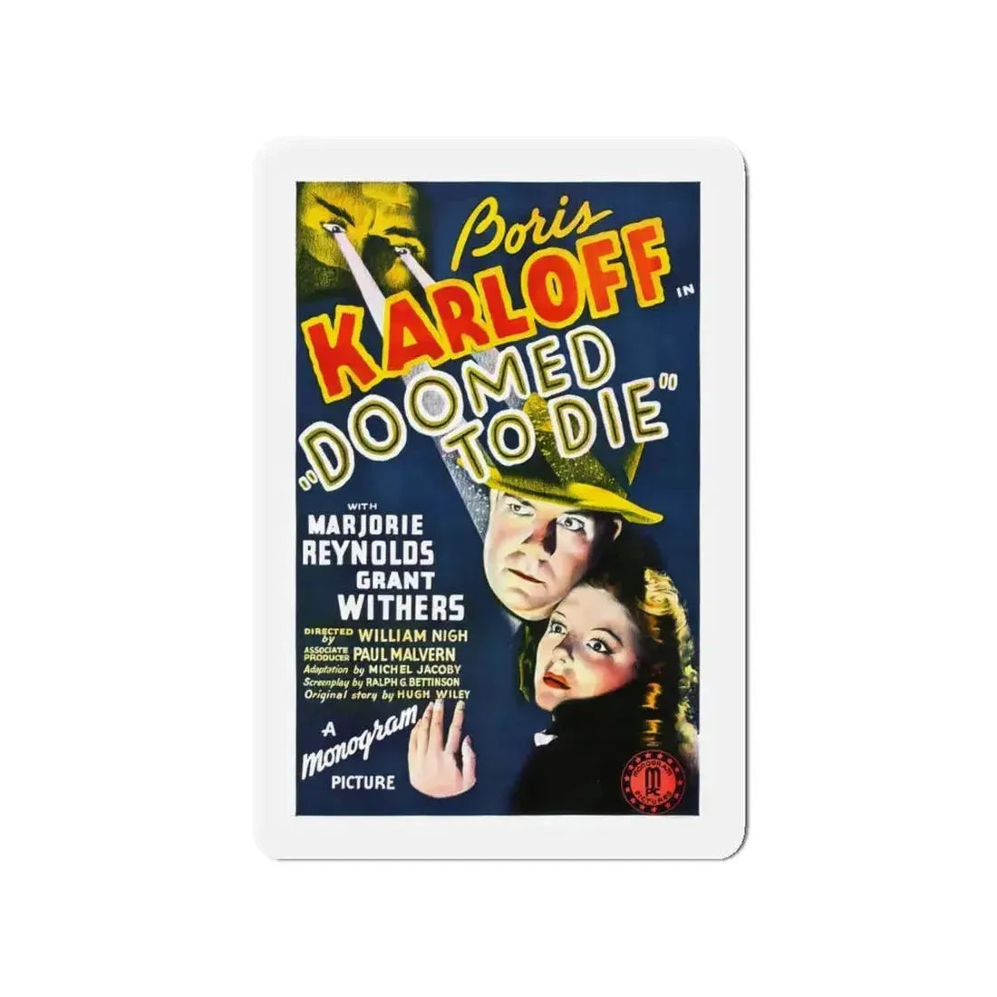 DOOMED TO DIE 1980 Movie Poster - Refrigerator Magnet - The Sticker Space