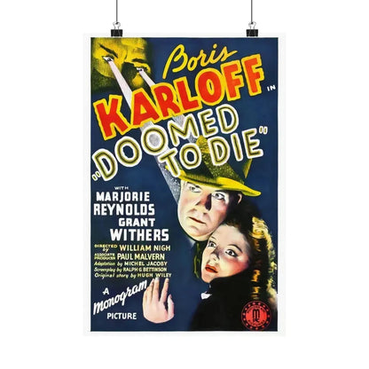 DOOMED TO DIE 1980 - Paper Movie Poster 12″ x 18″ Matte - The Sticker Space