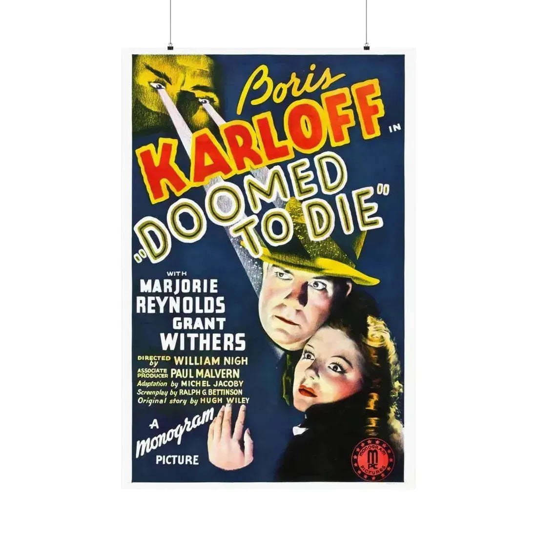 DOOMED TO DIE 1980 - Paper Movie Poster 36" x 54" Matte - The Sticker Space