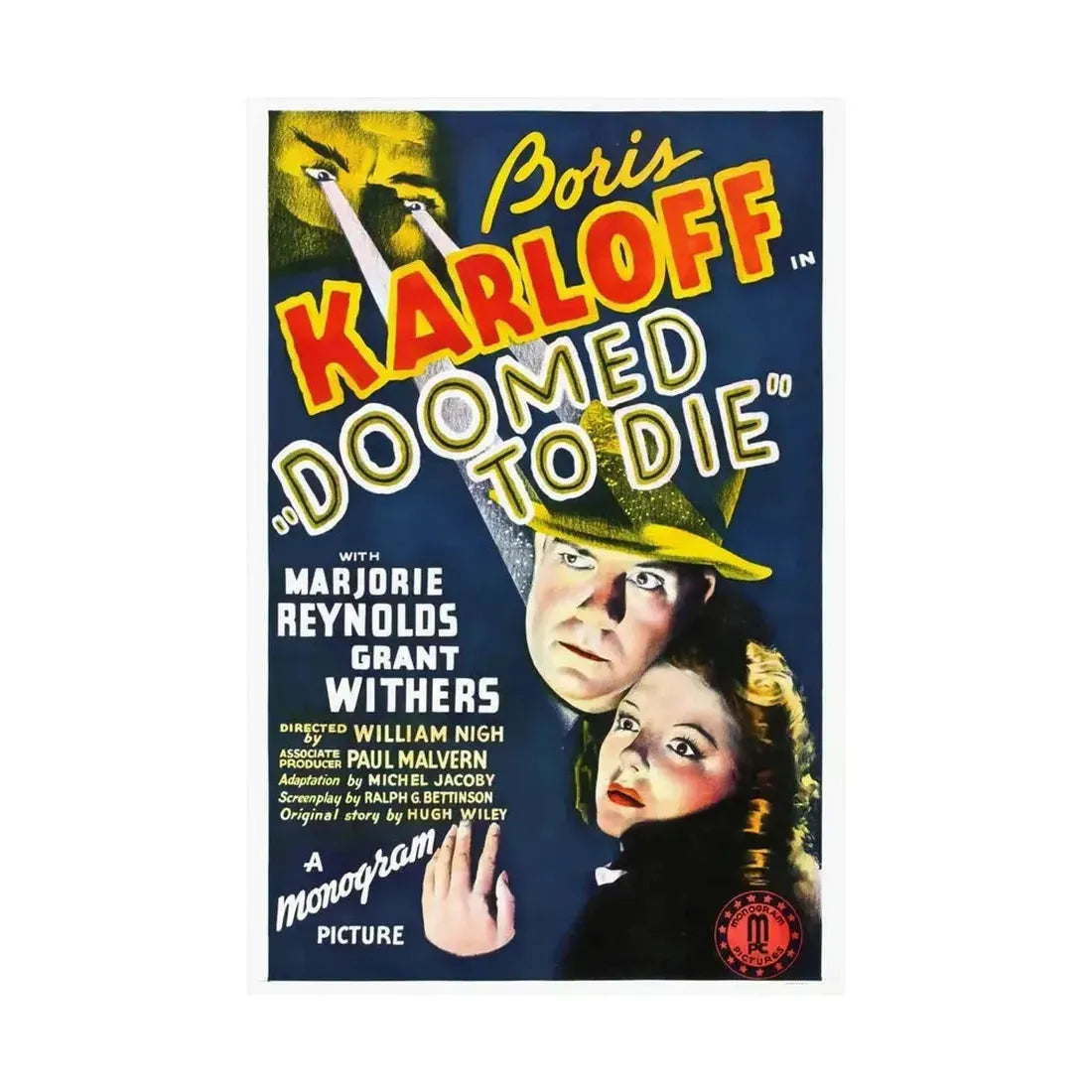 DOOMED TO DIE 1980 - Paper Movie Poster - The Sticker Space