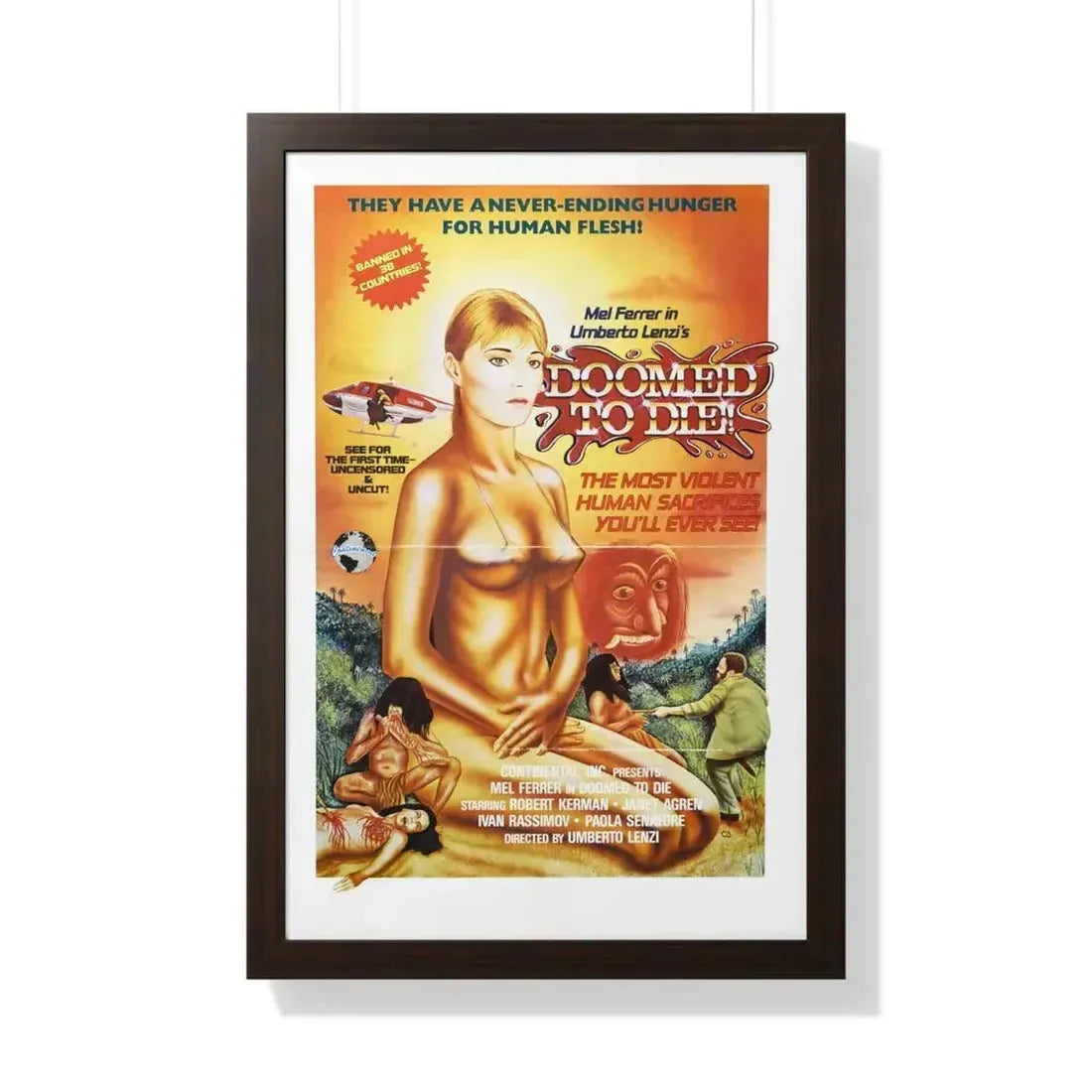 DOOMED TO DIE (EATEN ALIVE) 1980 - Framed Movie Poster - The Sticker Space