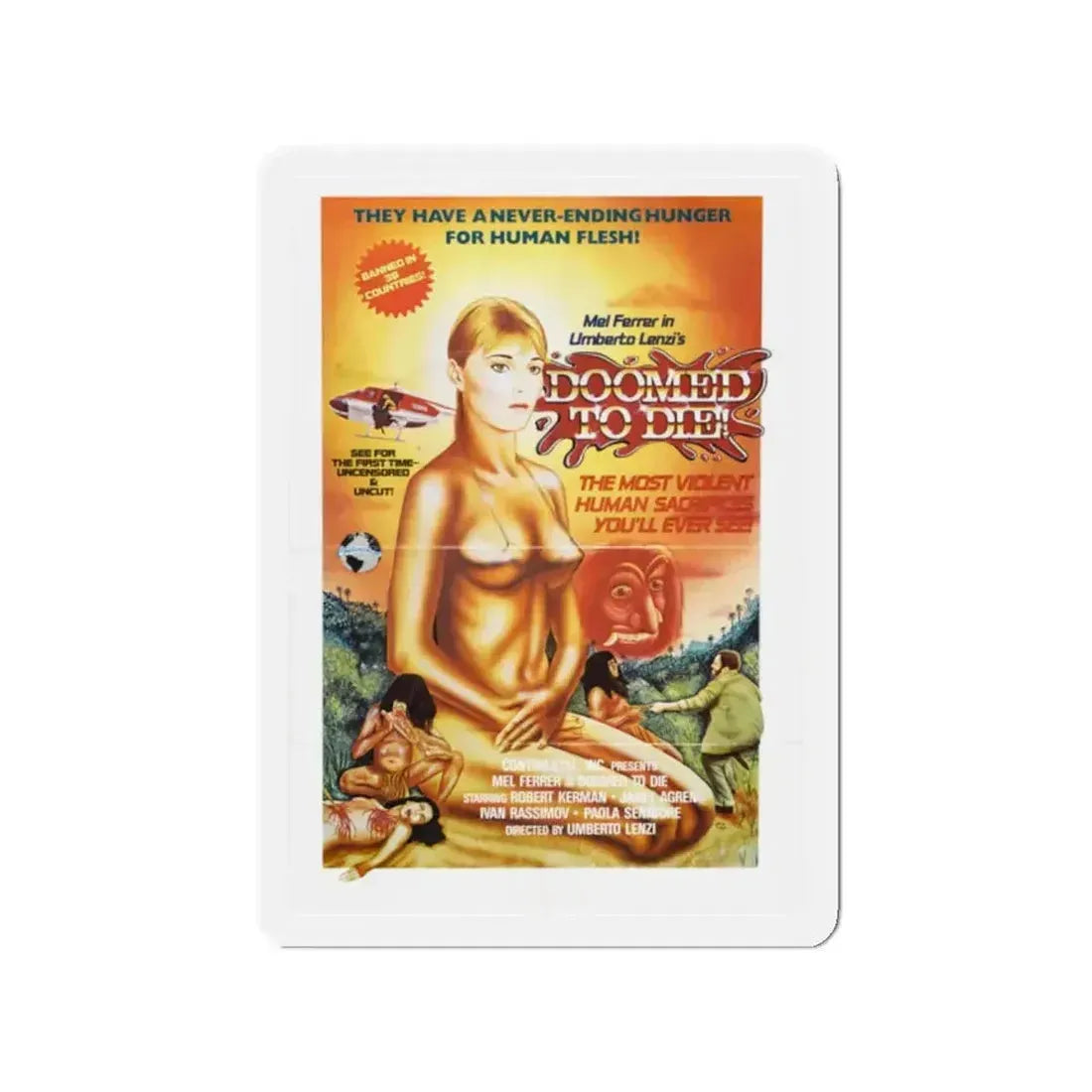 DOOMED TO DIE (EATEN ALIVE) 1980 Movie Poster - Refrigerator Magnet - The Sticker Space