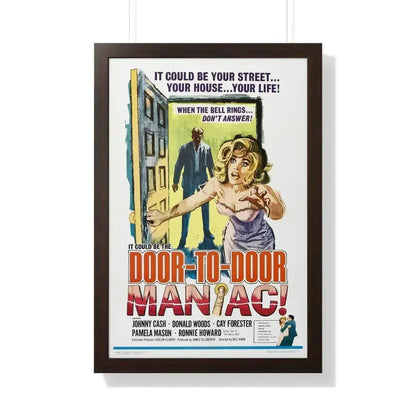 DOOR TO DOOR MANIAC 1961 - Framed Movie Poster 20" x 30" Walnut - The Sticker Space