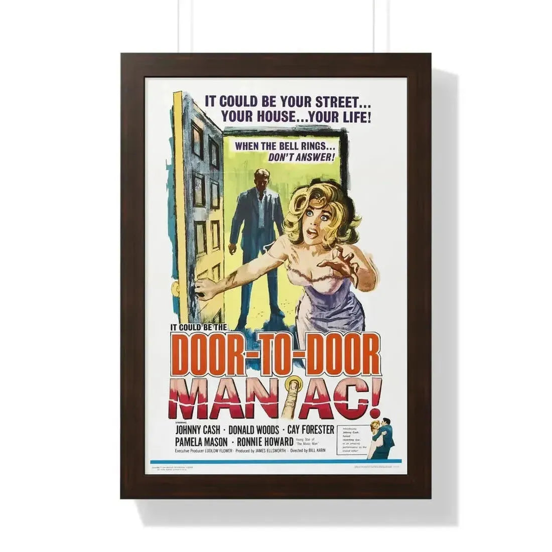 DOOR TO DOOR MANIAC 1961 - Framed Movie Poster - The Sticker Space