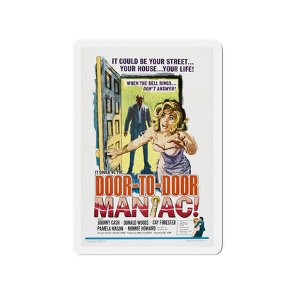 DOOR TO DOOR MANIAC 1961 Movie Poster - Die-Cut Magnet-3" x 3"-The Sticker Space