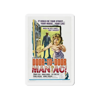 DOOR TO DOOR MANIAC 1961 Movie Poster - Refrigerator Magnet 4 Inch - The Sticker Space