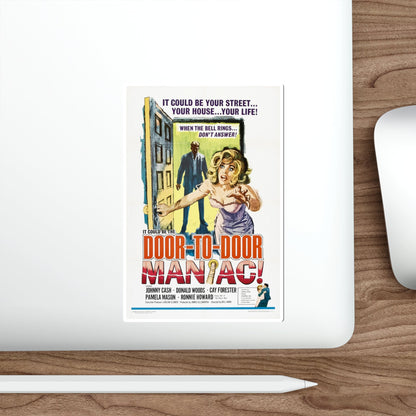 DOOR TO DOOR MANIAC 1961 Movie Poster STICKER Vinyl Die-Cut Decal-The Sticker Space