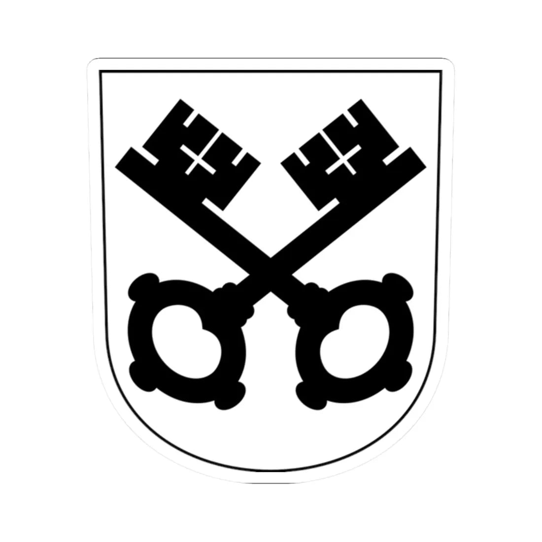 Dorf-blazon (Switzerland) (Coat of Arms) STICKER Vinyl Kiss-Cut Decal 2 Inch White - The Sticker Space