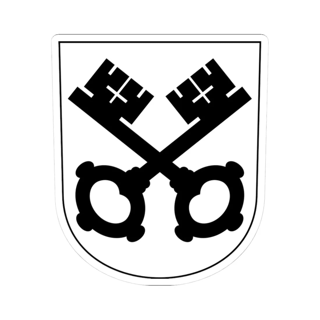 Dorf-blazon (Switzerland) (Coat of Arms) STICKER Vinyl Kiss-Cut Decal 3 Inch White - The Sticker Space