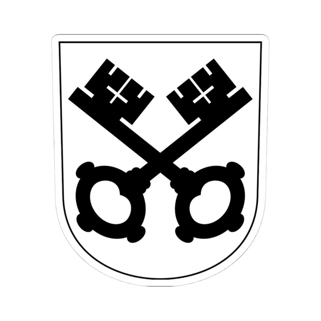 Dorf-blazon (Switzerland) (Coat of Arms) STICKER Vinyl Kiss-Cut Decal 4 Inch White - The Sticker Space