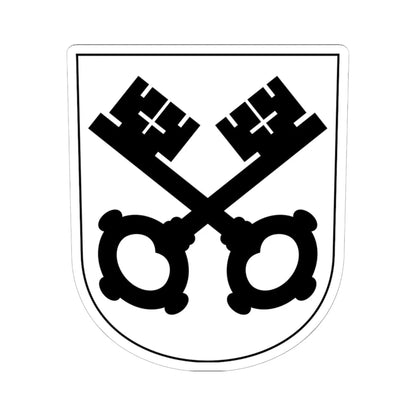 Dorf-blazon (Switzerland) (Coat of Arms) STICKER Vinyl Kiss-Cut Decal 6 Inch White - The Sticker Space