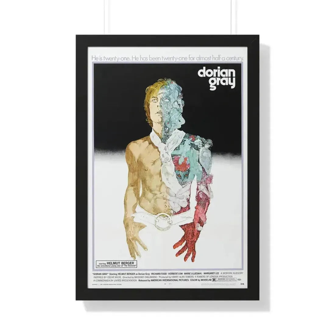 DORIAN GRAY 1970 - Framed Movie Poster 20" x 30" Black - The Sticker Space