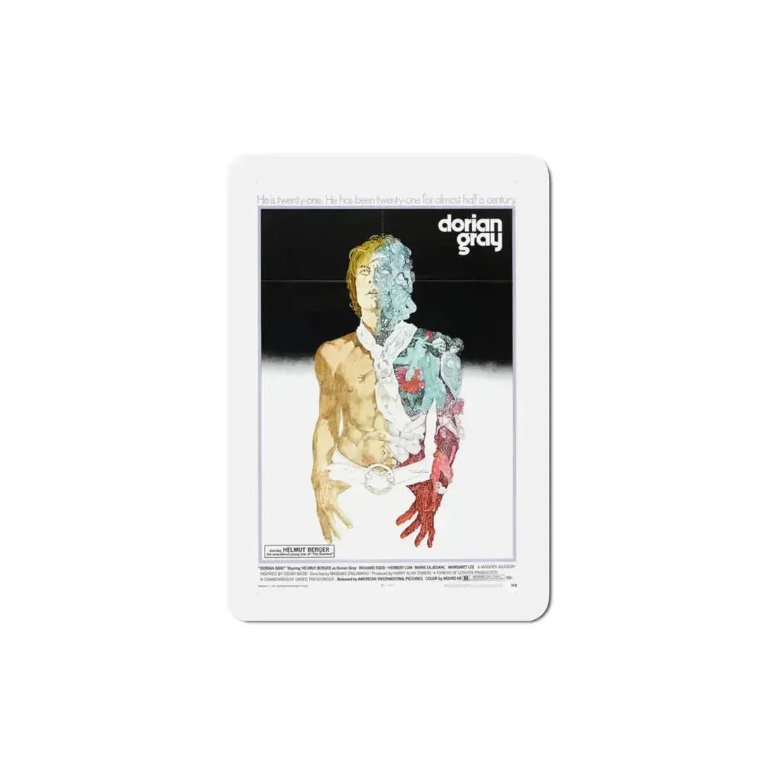 Dorian Gray 1970 Movie Poster Refrigerator Magnet 4 Inch - The Sticker Space