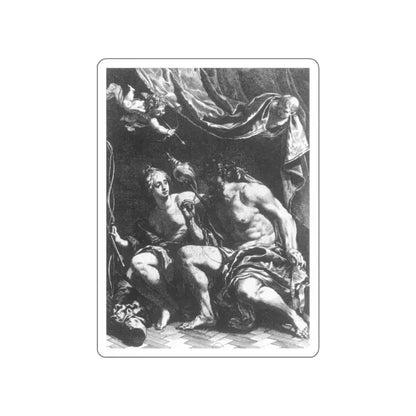 DORIGNY, Michel - Hercules and Omphale (Artwork) STICKER Vinyl Die-Cut Decal White Die-Cut 5 Inch - The Sticker Space