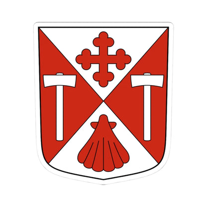 Dorénaz-blazon (Switzerland) (Coat of Arms) STICKER Vinyl Kiss-Cut Decal 3 Inch White - The Sticker Space