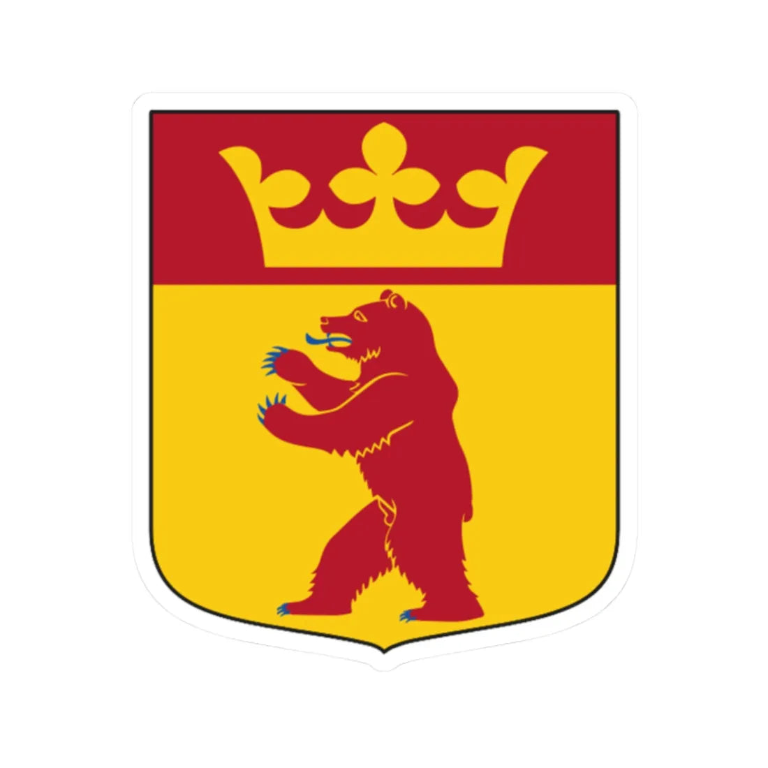 Dorotea kommunvapen - Riksarkivet Sverige-vector (Sweden) (Coat of Arms) STICKER Vinyl Kiss-Cut Decal - The Sticker Space