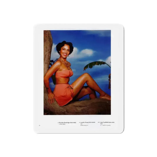 Dorothy Dandridge #74 - Hollywood In Kodachrome 1940-1949 Book - 1 Color Photo (Vintage Female Icon) Refrigerator Magnet 6 Inch Die-Cut - The Sticker Space