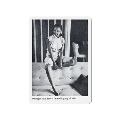 Dorothy Dandridge #99 - Photo 1 on Page 99 cropped from Pageant Digest Mag. June '55 (Vintage Female Icon) Refrigerator Magnet 3 Inch Die-Cut - The Sticker Space