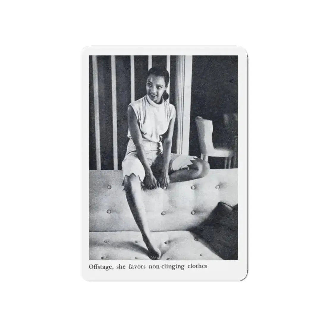 Dorothy Dandridge #99 - Photo 1 on Page 99 cropped from Pageant Digest Mag. June '55 (Vintage Female Icon) Refrigerator Magnet 4 Inch Die-Cut - The Sticker Space