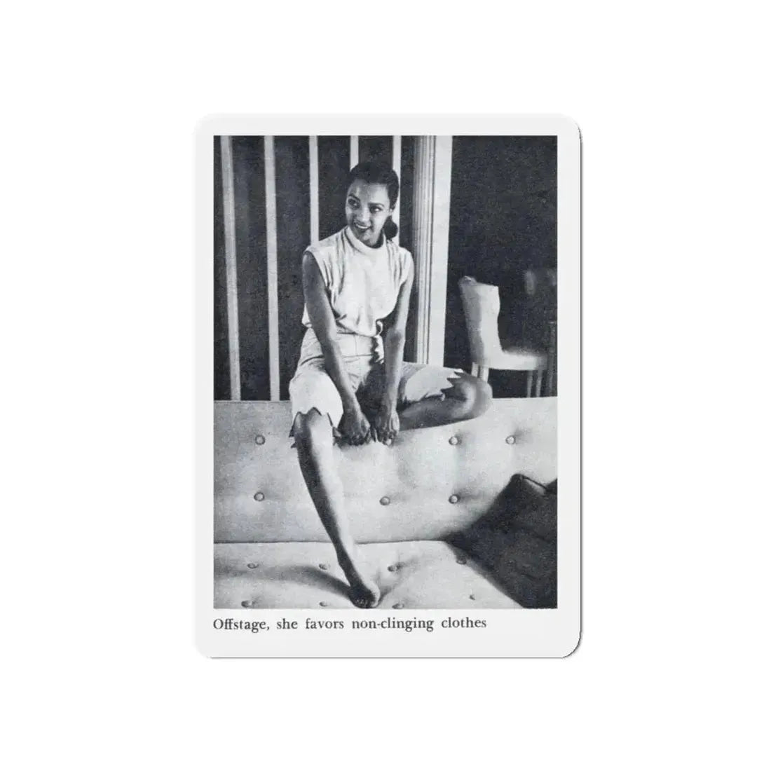 Dorothy Dandridge #99 - Photo 1 on Page 99 cropped from Pageant Digest Mag. June '55 (Vintage Female Icon) Refrigerator Magnet 5 Inch Die-Cut - The Sticker Space