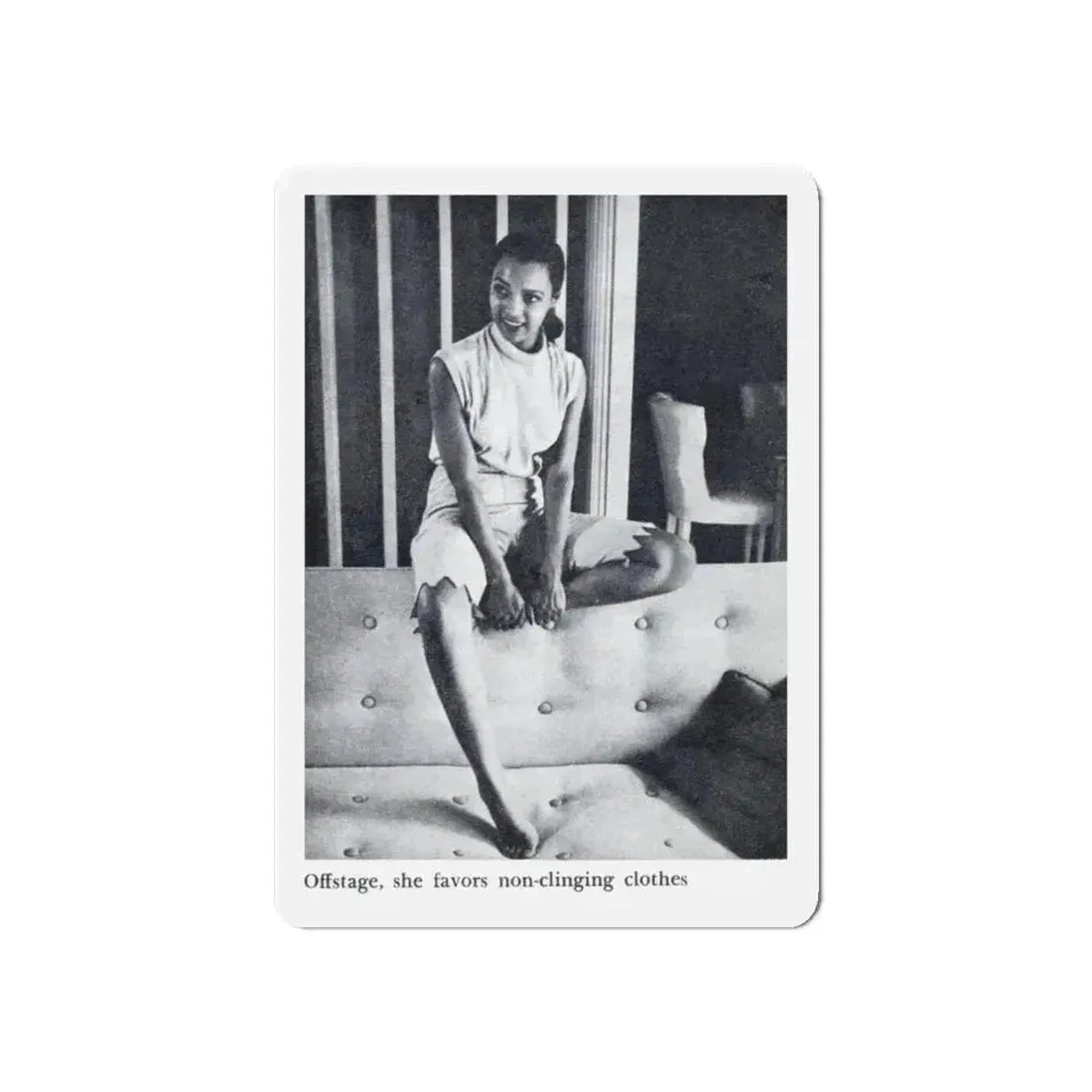 Dorothy Dandridge #99 - Photo 1 on Page 99 cropped from Pageant Digest Mag. June '55 (Vintage Female Icon) Refrigerator Magnet - The Sticker Space