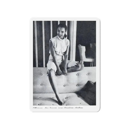 Dorothy Dandridge #99 - Photo 1 on Page 99 cropped from Pageant Digest Mag. June '55 (Vintage Female Icon) Refrigerator Magnet - The Sticker Space