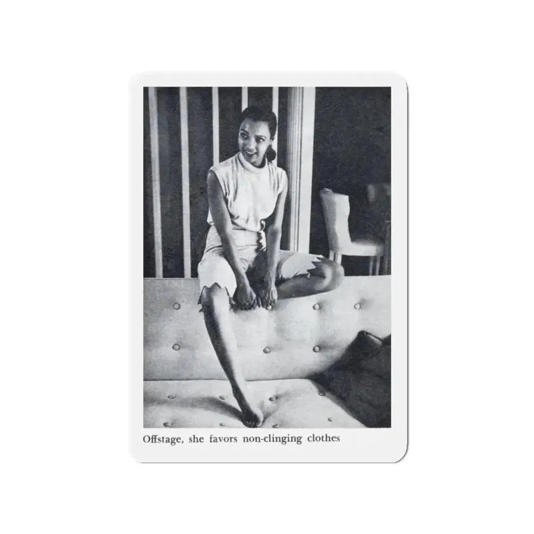 Dorothy Dandridge #99 - Photo 1 on Page 99 cropped from Pageant Digest Mag. June '55 (Vintage Female Icon) Refrigerator Magnet - The Sticker Space