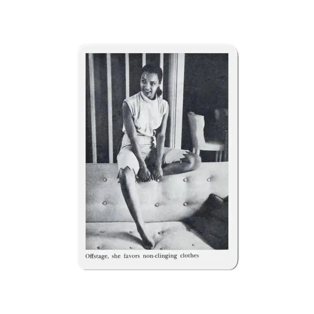 Dorothy Dandridge #99 - Photo 1 on Page 99 cropped from Pageant Digest Mag. June '55 (Vintage Female Icon) Refrigerator Magnet - The Sticker Space