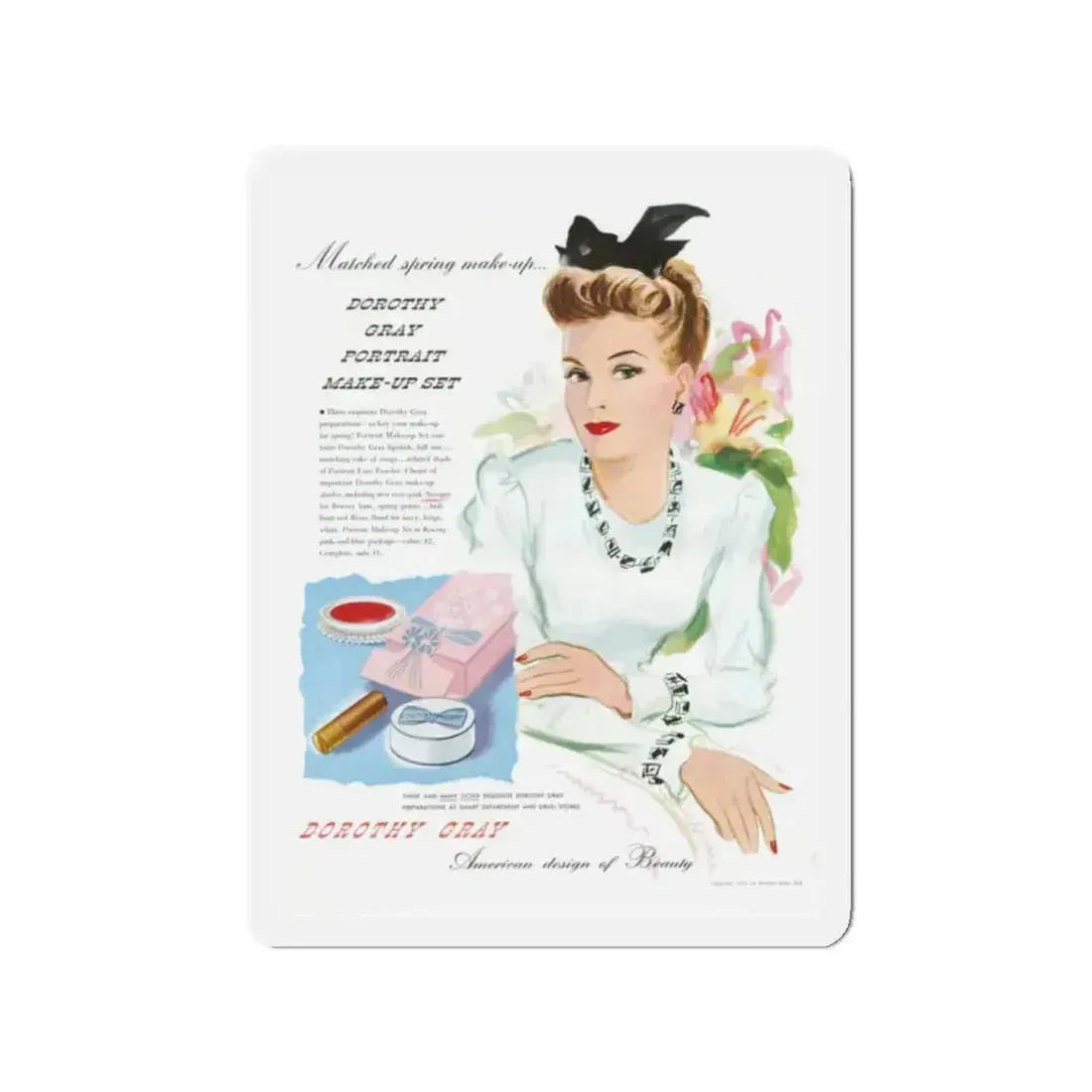 Dorothy Gray advertisement (1), 1941 (Magazine Illustration) Refrigerator Magnet - The Sticker Space