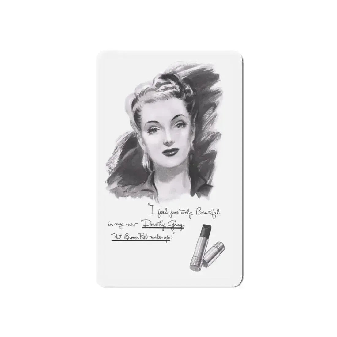 Dorothy Gray advertisement (2), 1941 (Magazine Illustration) Refrigerator Magnet 3 Inch Die-Cut - The Sticker Space