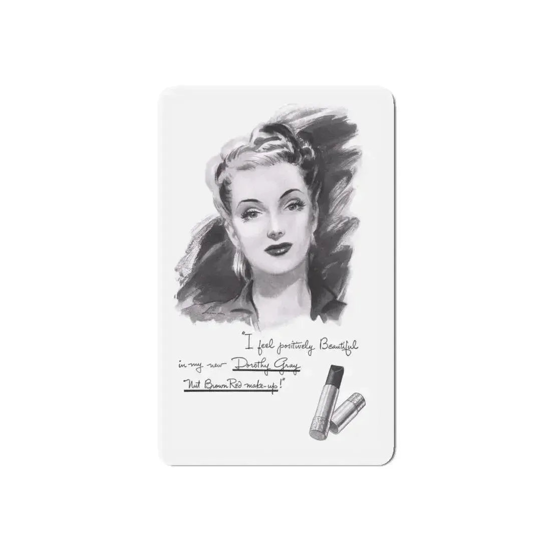 Dorothy Gray advertisement (2), 1941 (Magazine Illustration) Refrigerator Magnet 4 Inch Die-Cut - The Sticker Space