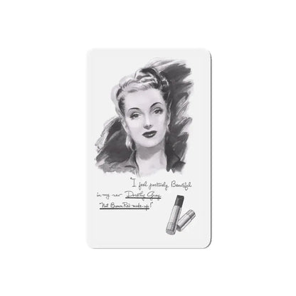 Dorothy Gray advertisement (2), 1941 (Magazine Illustration) Refrigerator Magnet 5 Inch Die-Cut - The Sticker Space