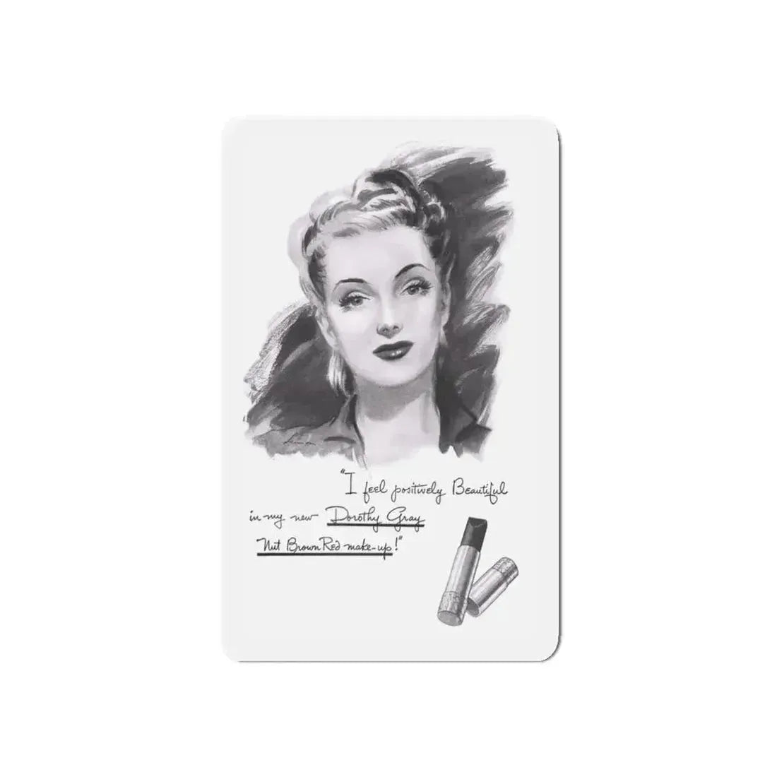 Dorothy Gray advertisement (2), 1941 (Magazine Illustration) Refrigerator Magnet - The Sticker Space