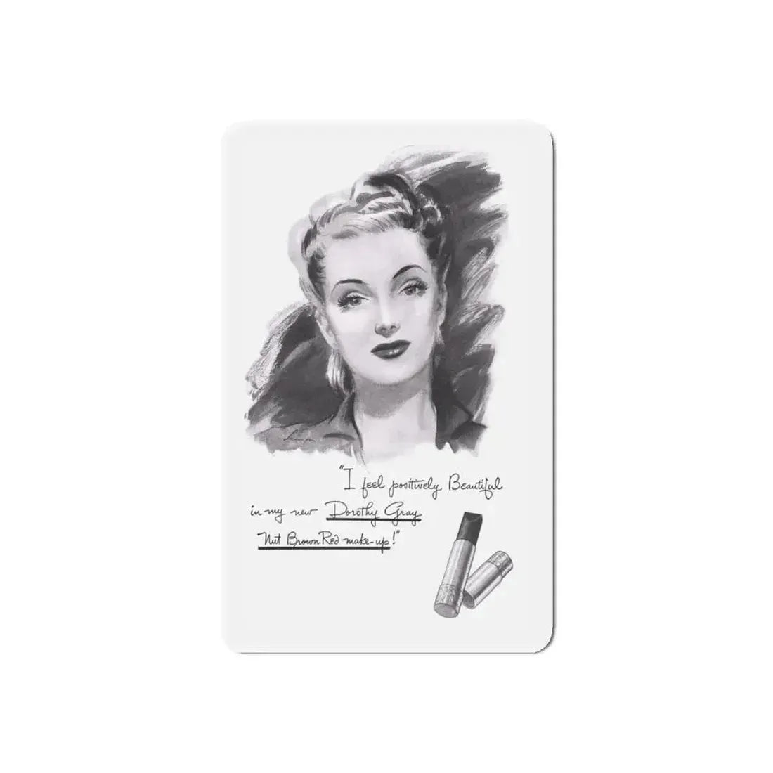Dorothy Gray advertisement (2), 1941 (Magazine Illustration) Refrigerator Magnet - The Sticker Space