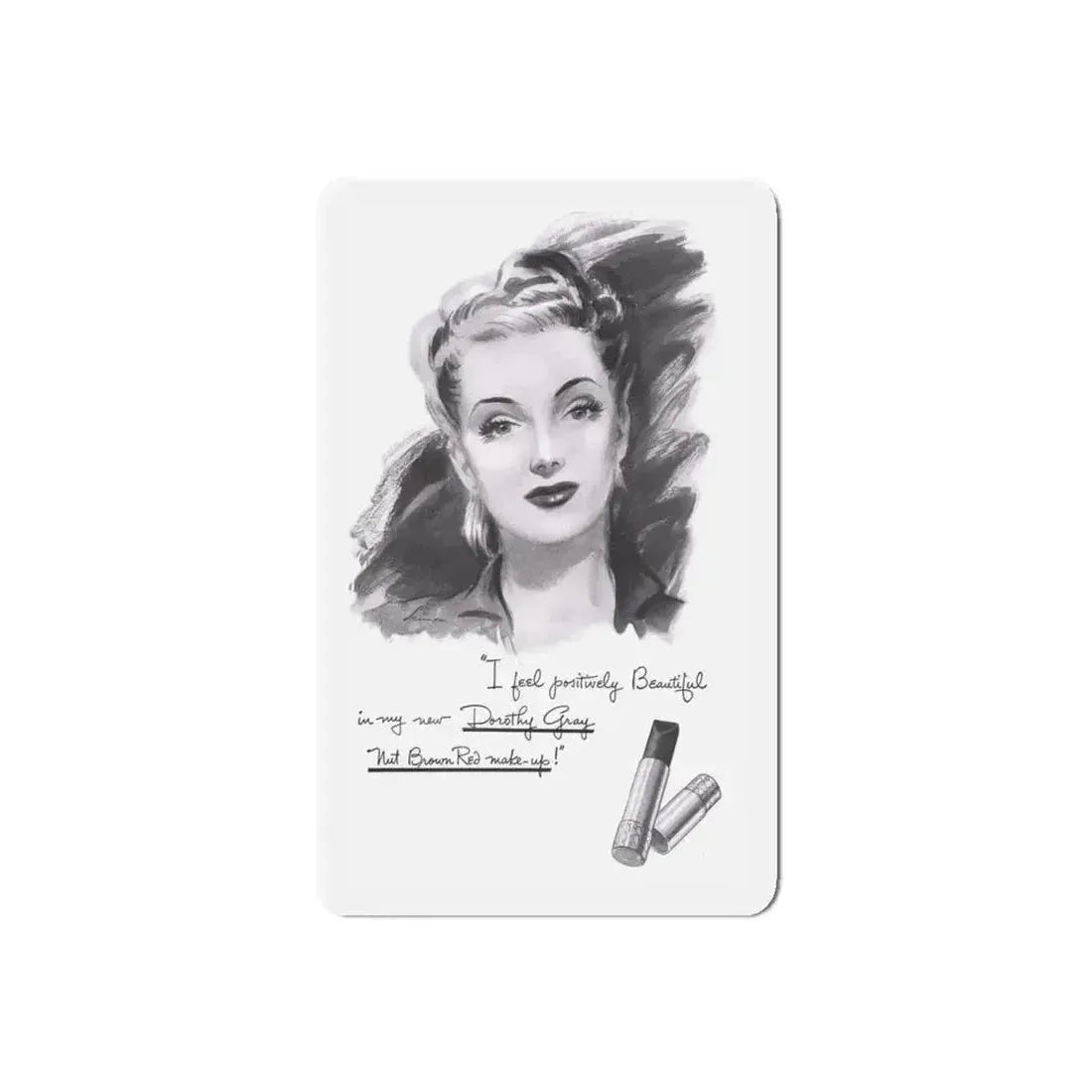 Dorothy Gray advertisement (2), 1941 (Magazine Illustration) Refrigerator Magnet - The Sticker Space