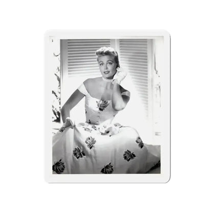 Dorothy Malone #244 - 8x10 Vintage B&W Knee to Head Glamour Dress Photo from late 50's (Vintage Female Icon) Refrigerator Magnet 4 Inch Die-Cut - The Sticker Space