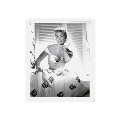 Dorothy Malone #244 - 8x10 Vintage B&W Knee to Head Glamour Dress Photo from late 50's (Vintage Female Icon) Refrigerator Magnet 6 Inch Die-Cut - The Sticker Space