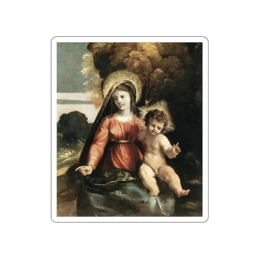DOSSI, Dosso - Madonna and Child (Artwork) STICKER Vinyl Die-Cut Decal - The Sticker Space