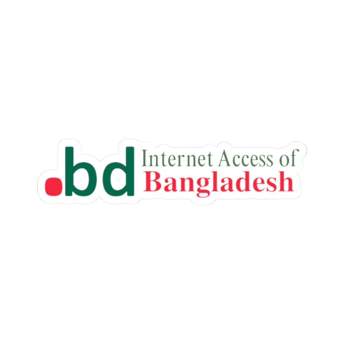 Dot Bd Domain Emblem (Bangladesh) (Coat of Arms) STICKER Vinyl Kiss-Cut Decal 2 Inch White - The Sticker Space