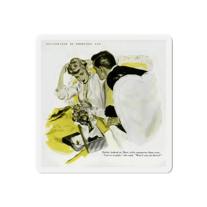 Dottie Looked At Marv, 1948 (Magazine Illustration) Refrigerator Magnet - The Sticker Space