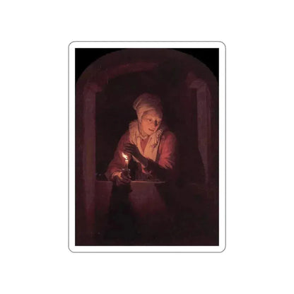 DOU, Gerrit - Candle (Artwork) STICKER Vinyl Die-Cut Decal White Die-Cut 5 Inch - The Sticker Space